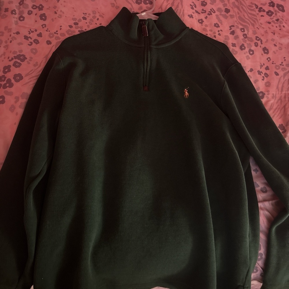 Ralph Lauren Dark Green Zip-Up Sweater